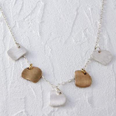 Zynk 5 Palette Silver Necklace